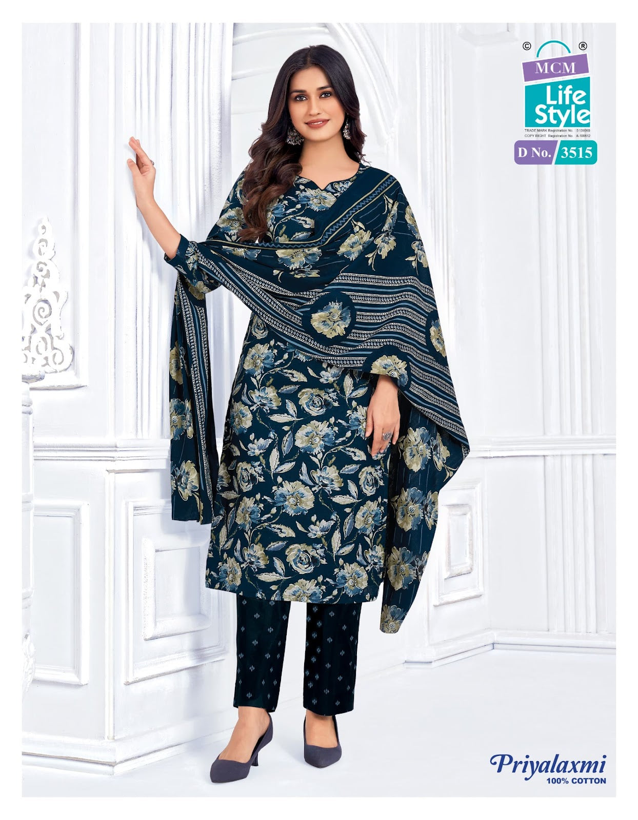 Priyalaxmi Vol 35 Mcm Lifestyle Readymade Cotton Pant Suits Exporter Ahmedabad