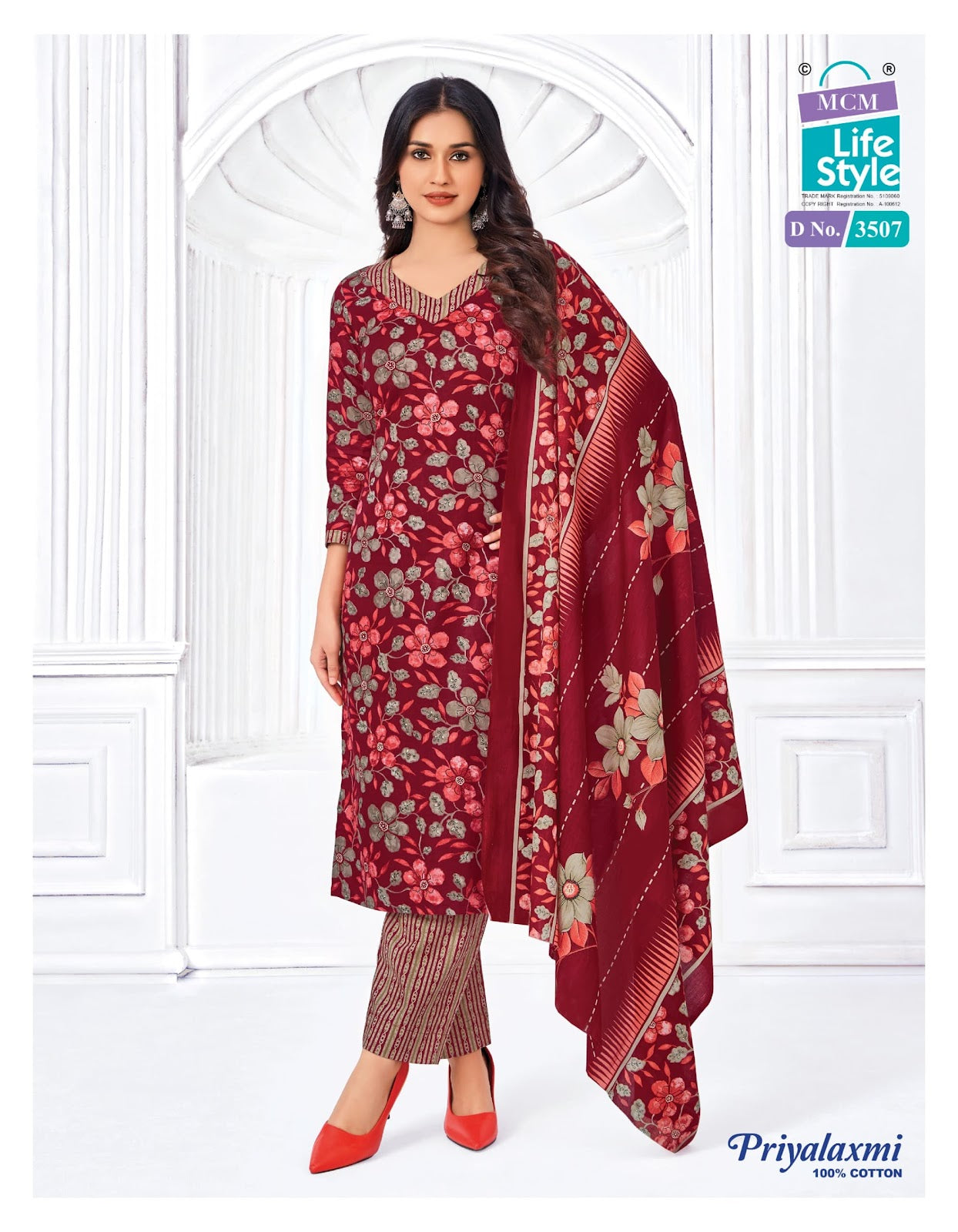 Priyalaxmi Vol 35 Mcm Lifestyle Readymade Cotton Pant Suits Exporter Ahmedabad