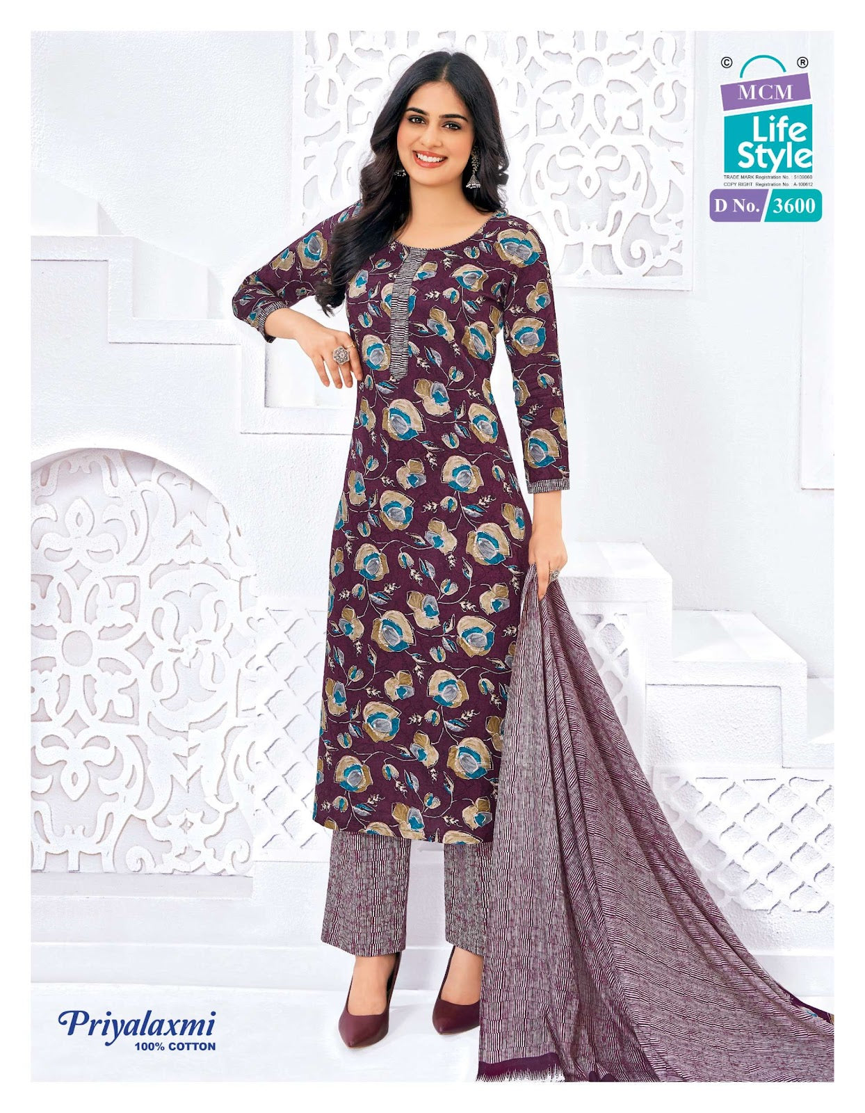 Priyalaxmi Vol 36 Mcm Lifestyle Readymade Cotton Pant Suits Supplier India