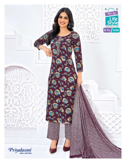 Priyalaxmi Vol 36 Mcm Lifestyle Readymade Cotton Pant Suits Supplier India