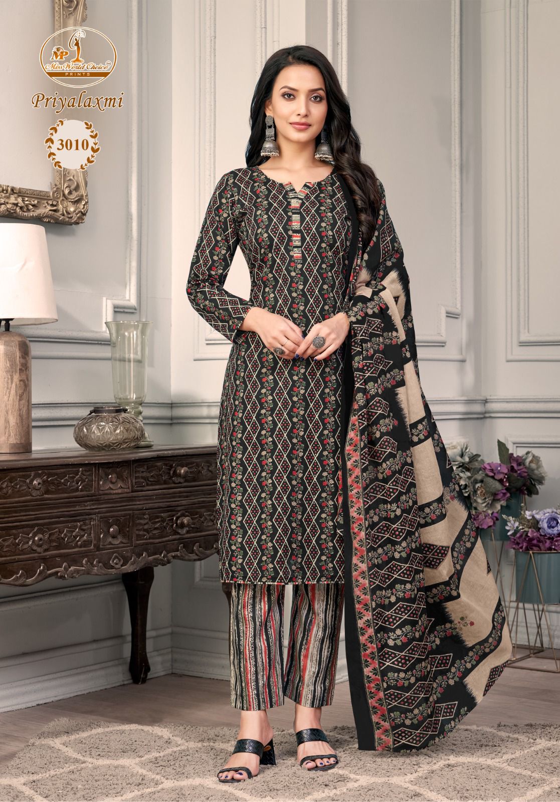 Priyalaxmi Vol 3 Miss World Choice Cotton Dress Material Manufacturer Gujarat