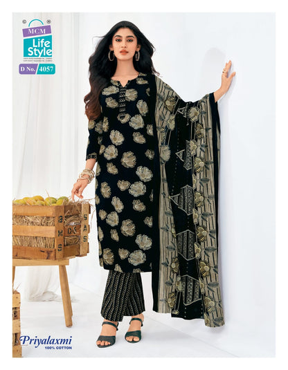 Priyalaxmi Vol 40 Mcm Lifestyle Readymade Cotton Pant Suits Manufacturer Gujarat