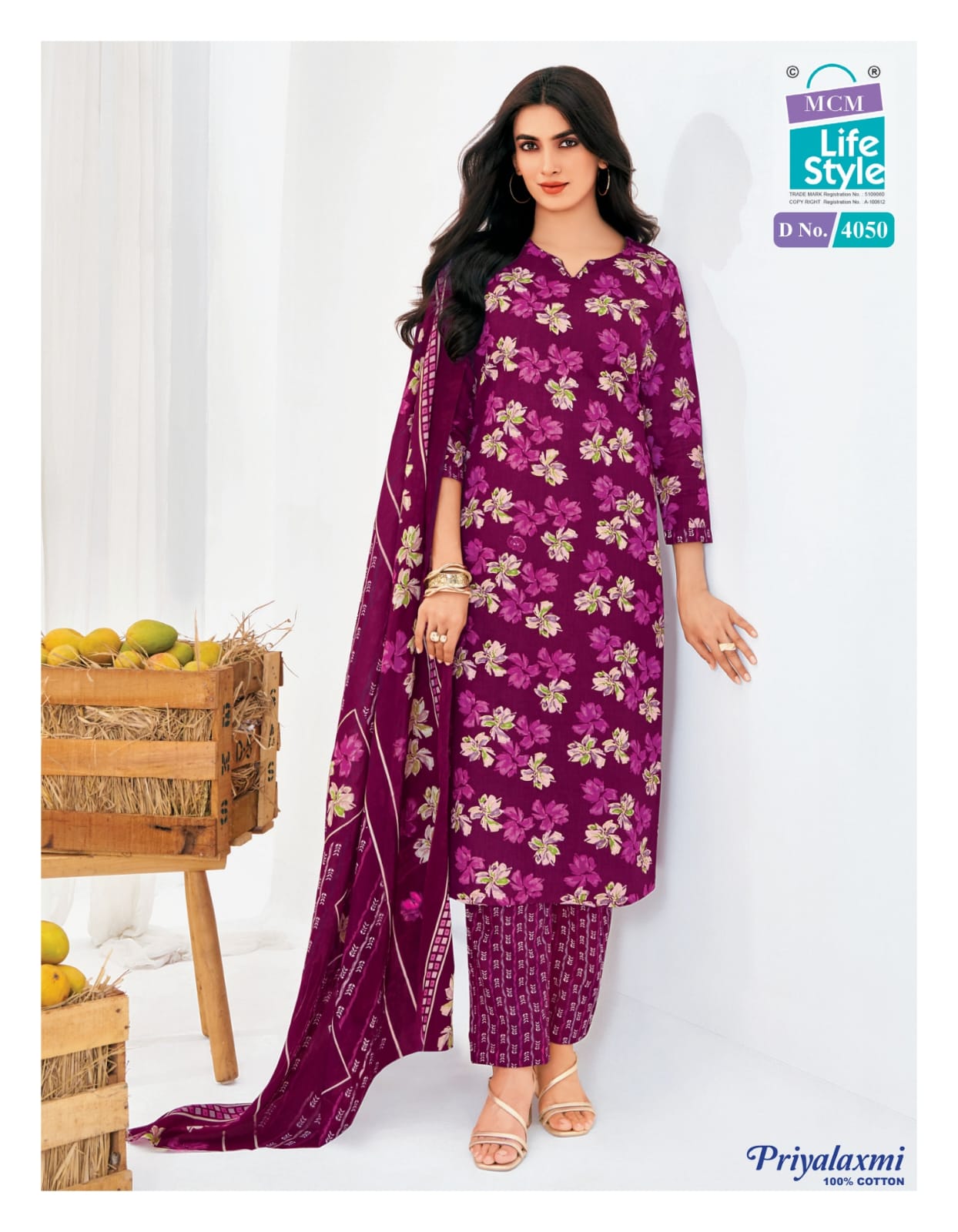 Priyalaxmi Vol 40 Mcm Lifestyle Readymade Cotton Pant Suits Manufacturer Gujarat