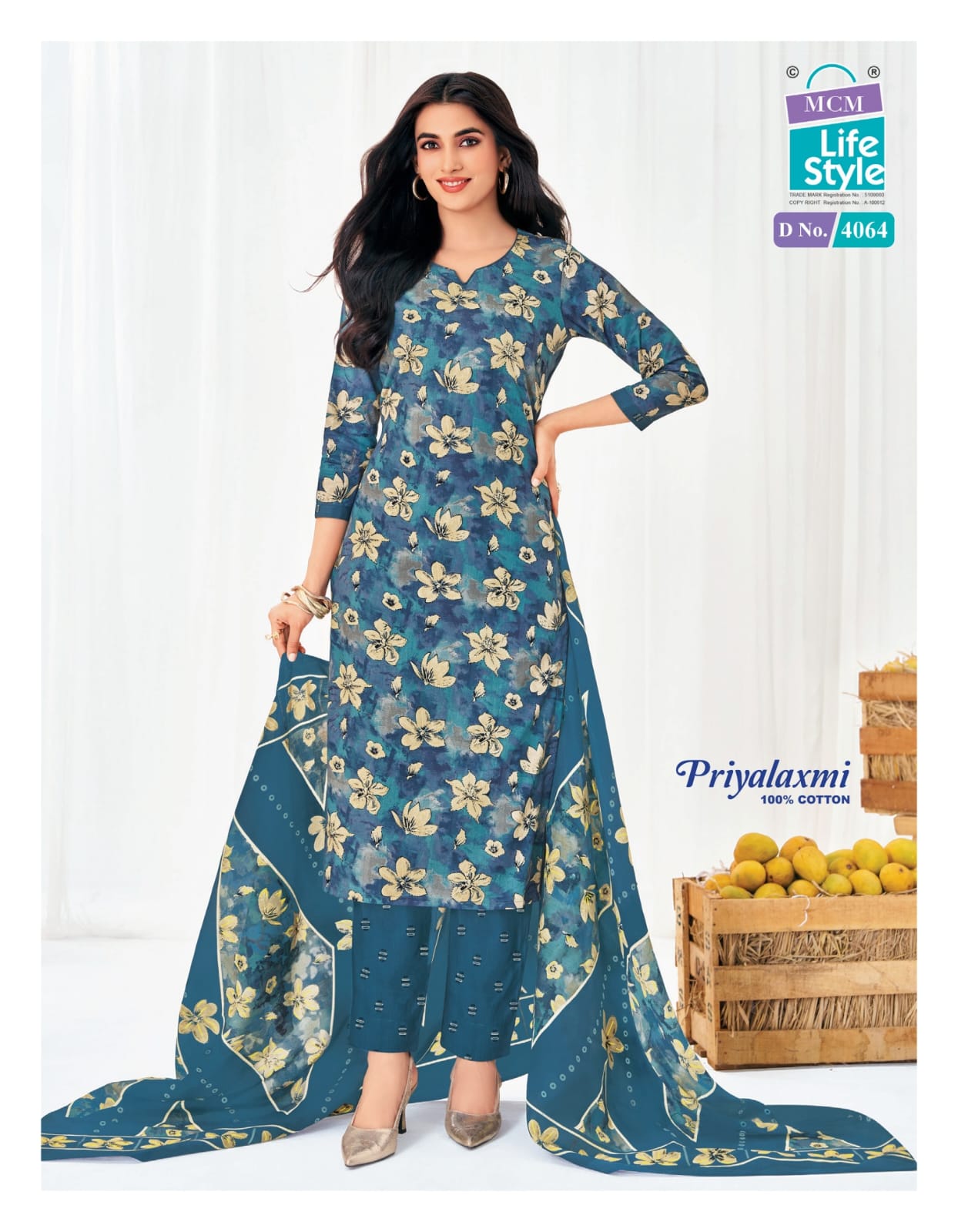Priyalaxmi Vol 40 Mcm Lifestyle Readymade Cotton Pant Suits Manufacturer Gujarat