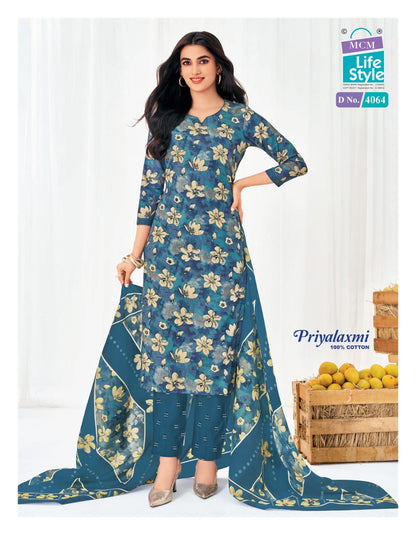 Priyalaxmi Vol 40 Mcm Lifestyle Readymade Cotton Pant Suits Manufacturer Gujarat