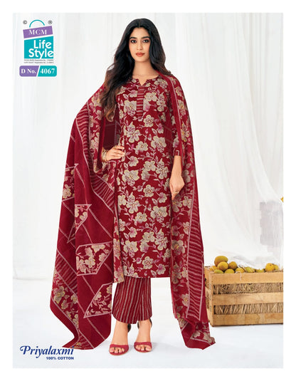 Priyalaxmi Vol 40 Mcm Lifestyle Readymade Cotton Pant Suits Manufacturer Gujarat