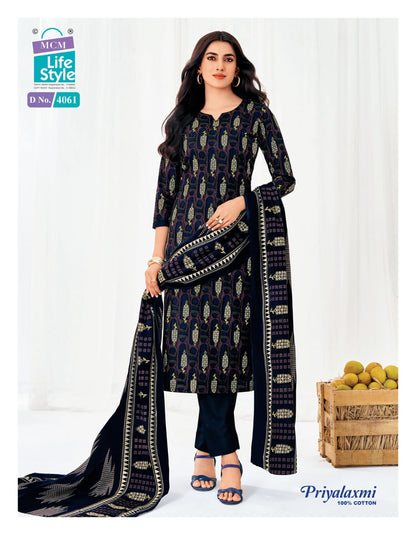 Priyalaxmi Vol 40 Mcm Lifestyle Readymade Cotton Pant Suits Manufacturer Gujarat