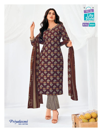 Priyalaxmi Vol 40 Mcm Lifestyle Readymade Cotton Pant Suits Manufacturer Gujarat