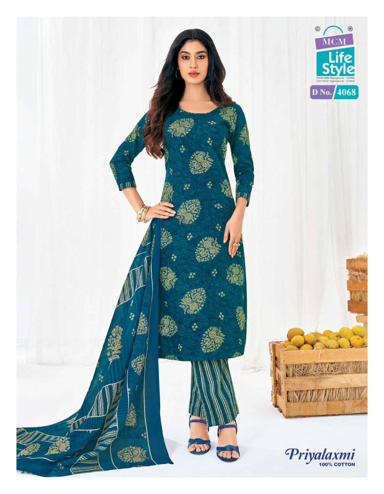 Priyalaxmi Vol 40 Mcm Lifestyle Readymade Cotton Pant Suits Manufacturer Gujarat
