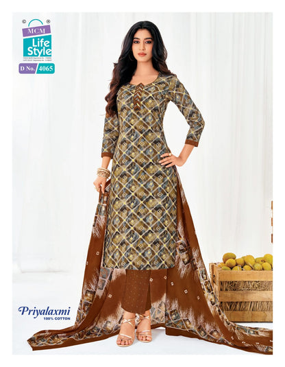 Priyalaxmi Vol 40 Mcm Lifestyle Readymade Cotton Pant Suits Manufacturer Gujarat