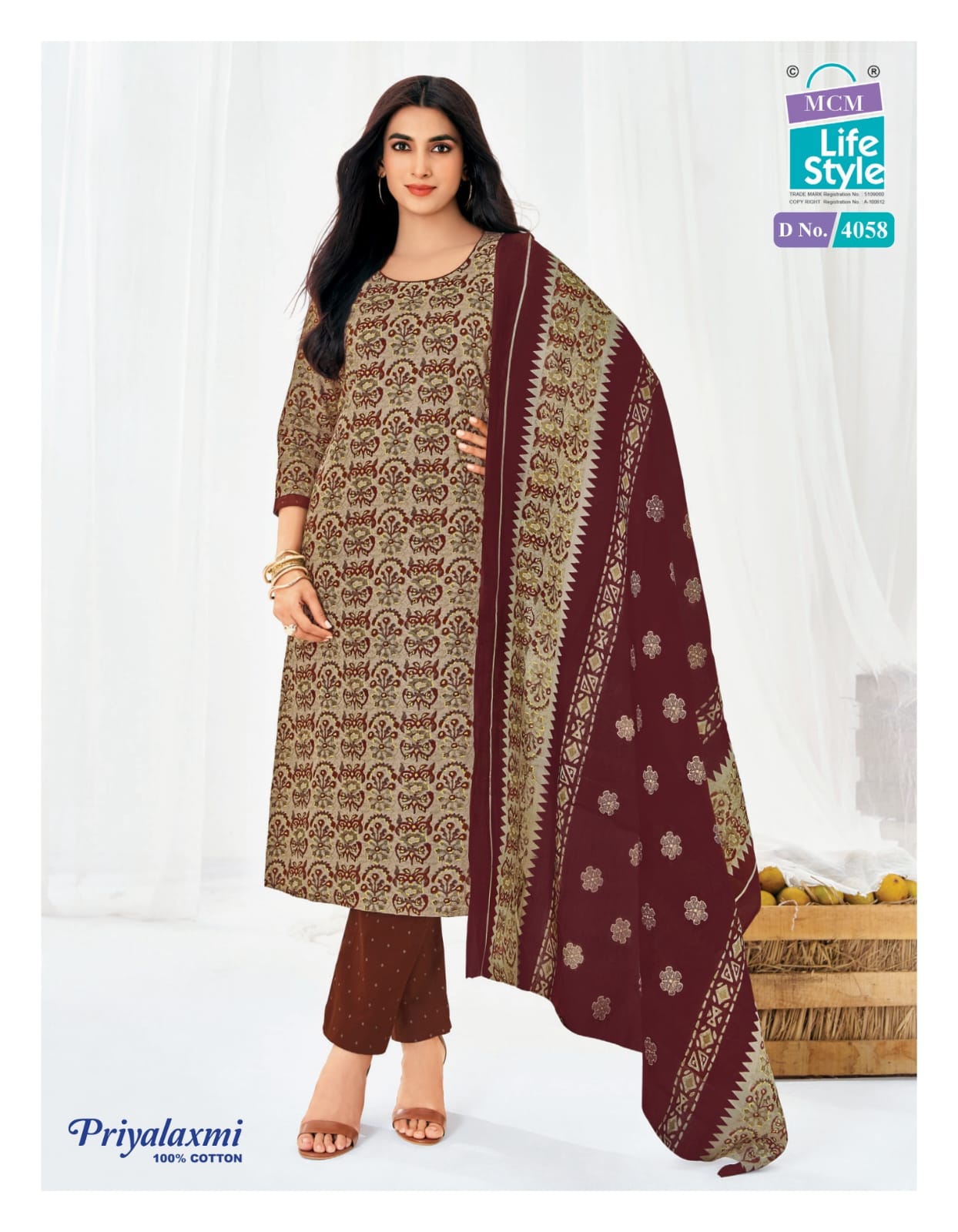 Priyalaxmi Vol 40 Mcm Lifestyle Readymade Cotton Pant Suits Manufacturer Gujarat