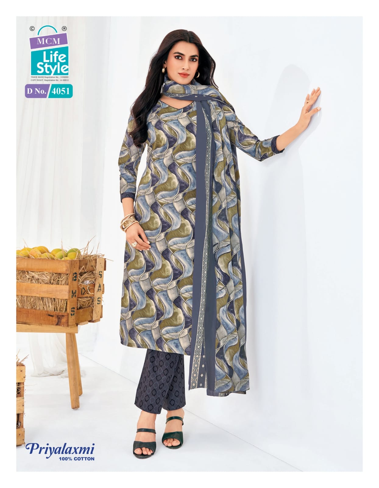 Priyalaxmi Vol 40 Mcm Lifestyle Readymade Cotton Pant Suits Manufacturer Gujarat