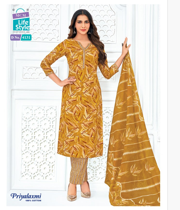 Priyalaxmi Vol 41 Mcm Lifestyle Readymade Cotton Pant Suits Manufacturer Gujarat