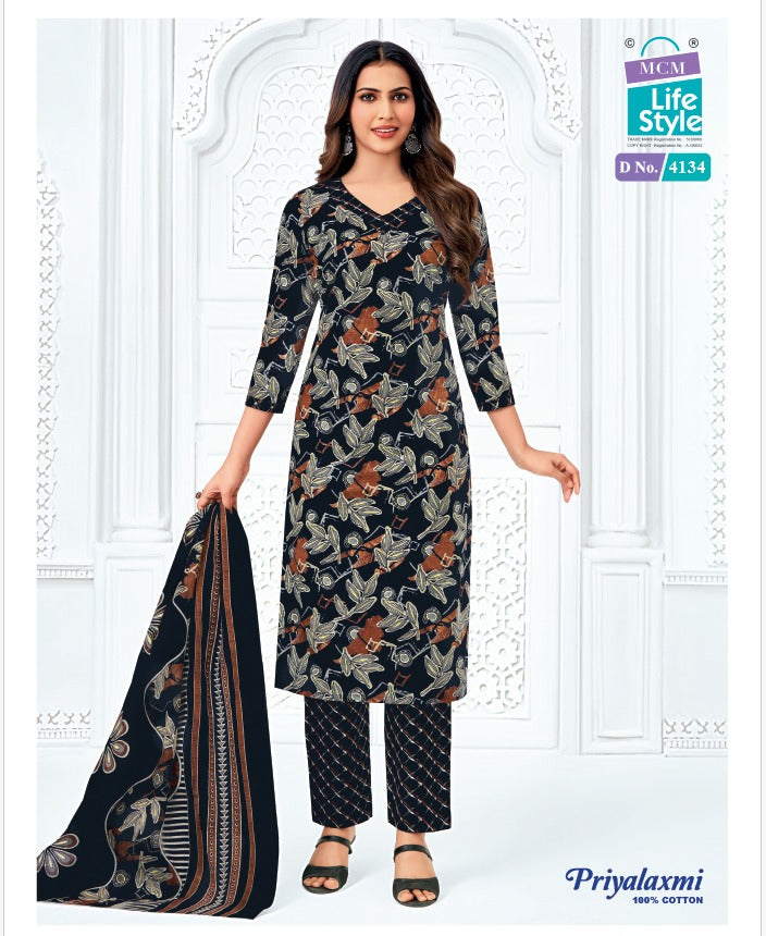 Priyalaxmi Vol 41 Mcm Lifestyle Readymade Cotton Pant Suits Manufacturer Gujarat