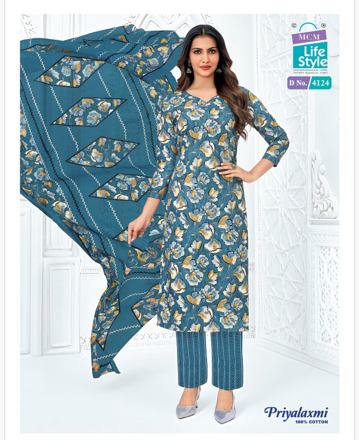 Priyalaxmi Vol 41 Mcm Lifestyle Readymade Cotton Pant Suits Manufacturer Gujarat