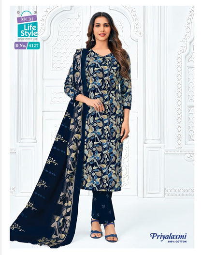 Priyalaxmi Vol 41 Mcm Lifestyle Readymade Cotton Pant Suits Manufacturer Gujarat