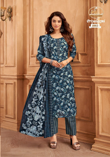 Priyalaxmi Vol 4 Miss World Choice Readymade Cotton Pant Suits Exporter Ahmedabad