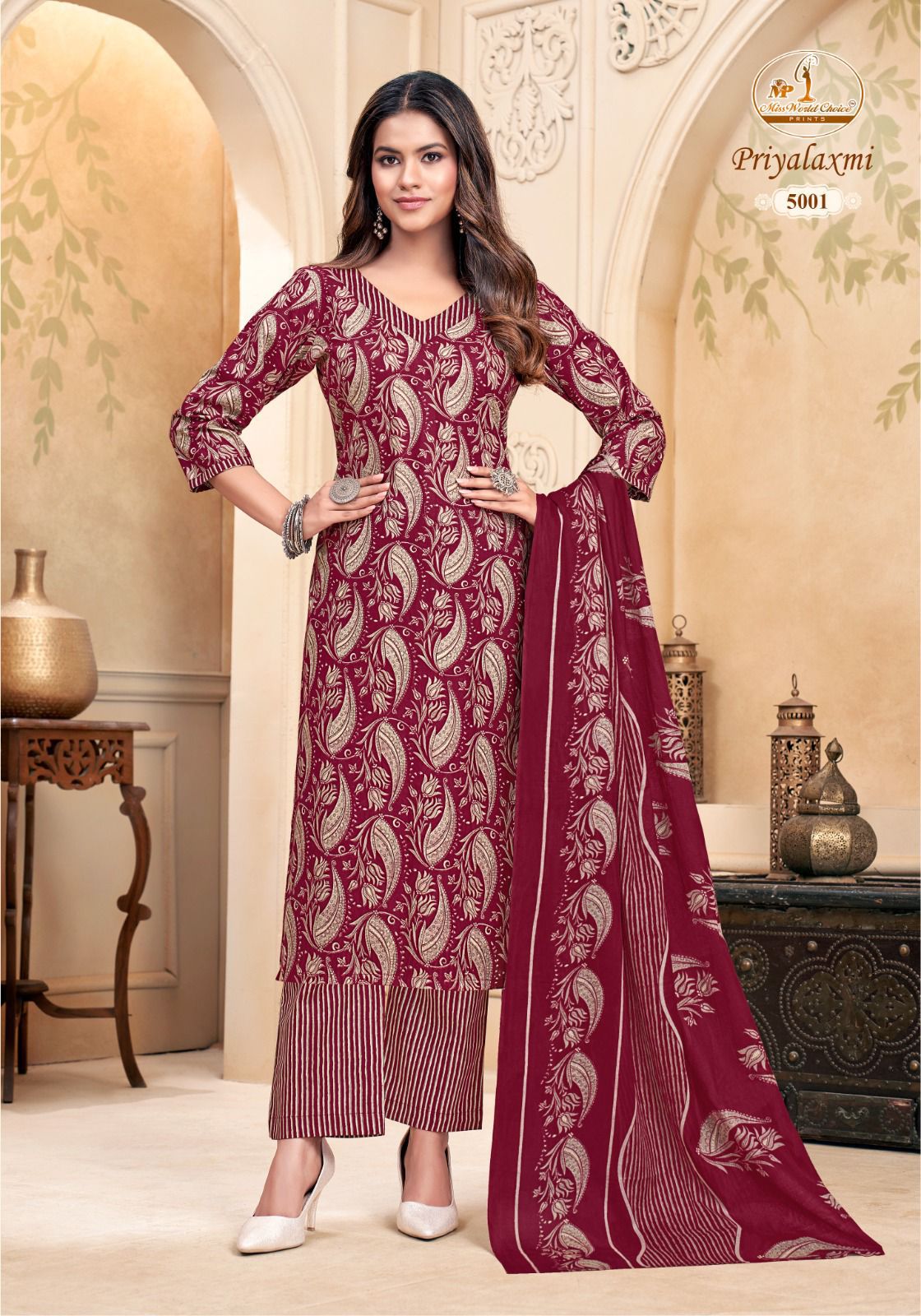 Priyalaxmi Vol 5 Miss World Choice Cotton Dress Material Exporter