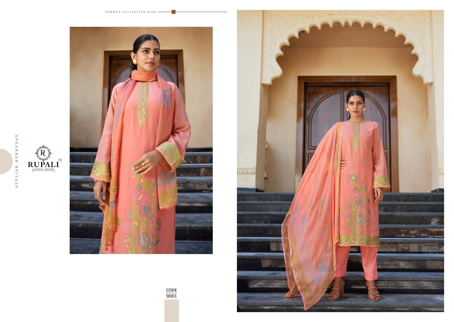 Priyali Rupali Viscose Linen Pant Style Suits Supplier India