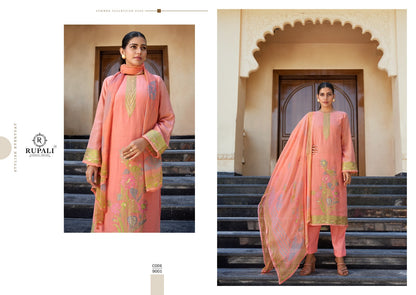 Priyali Rupali Viscose Linen Pant Style Suits Supplier India