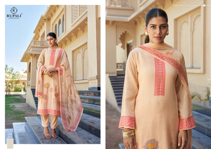 Priyali Rupali Viscose Linen Pant Style Suits Supplier India