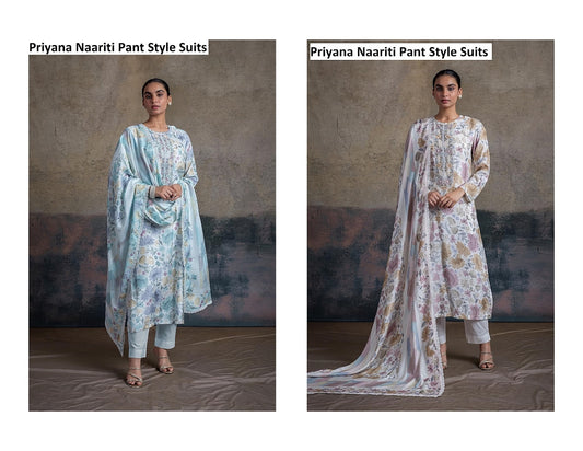 Priyana Naariti Muslin Pant Style Suits Wholesaler