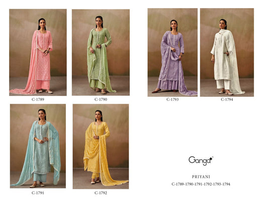Priyani Ganga Cotton Linen Plazzo Style Suits