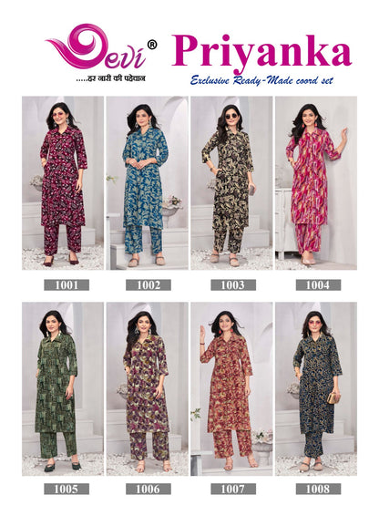 Priyanka Devi Reyon Co Ord Set Manufacturer India