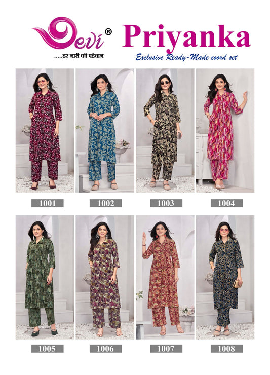 Priyanka Devi Reyon Co Ord Set Manufacturer India