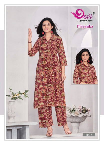 Priyanka Devi Reyon Co Ord Set Manufacturer India