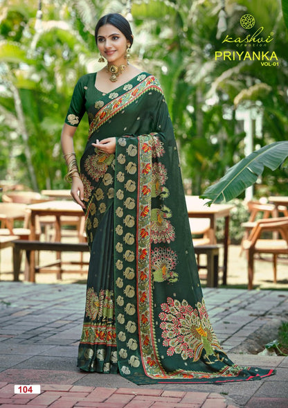 Priyanka Vol 1 Kashvi Creation Sarees Wholesale Rate