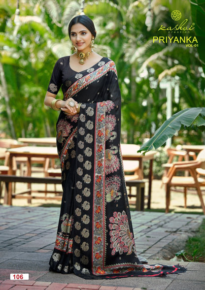 Priyanka Vol 1 Kashvi Creation Sarees Wholesale Rate