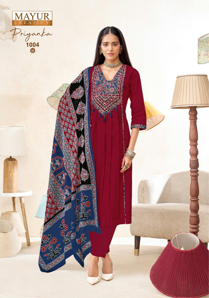 Priyanka Vol 1 Mayur Creation Readymade Cotton Pant Suits Supplier Gujarat
