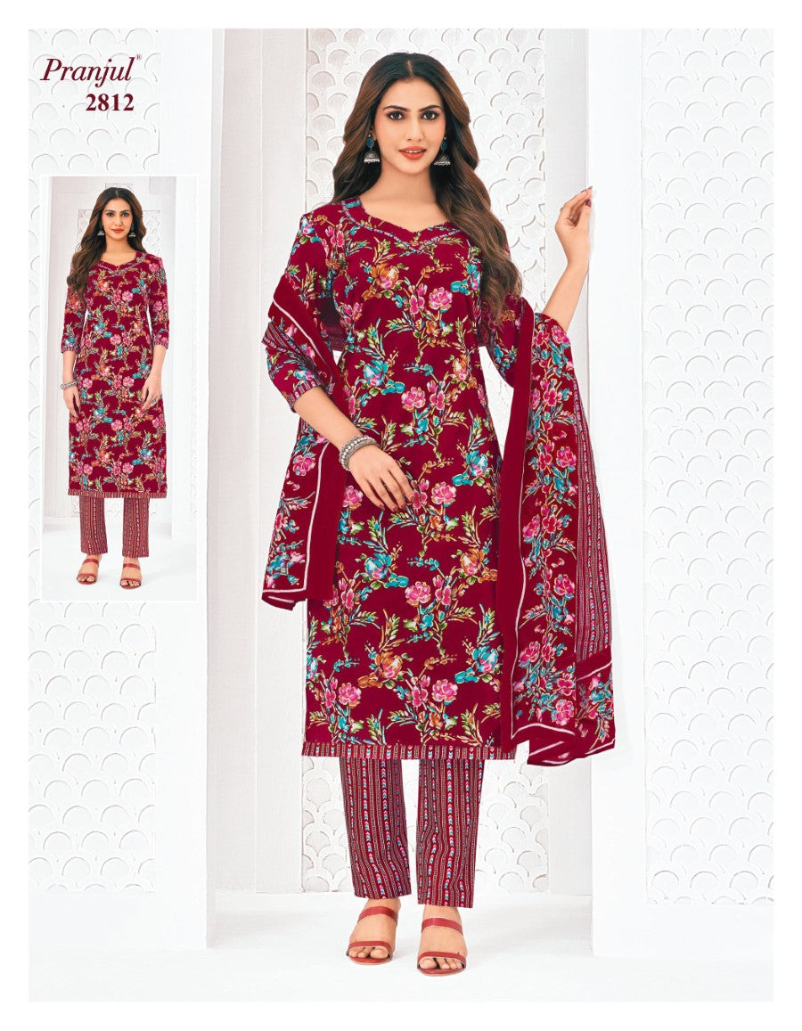 Priyanka Vol 28 Pranjul Cotton Dress Material Wholesaler Gujarat