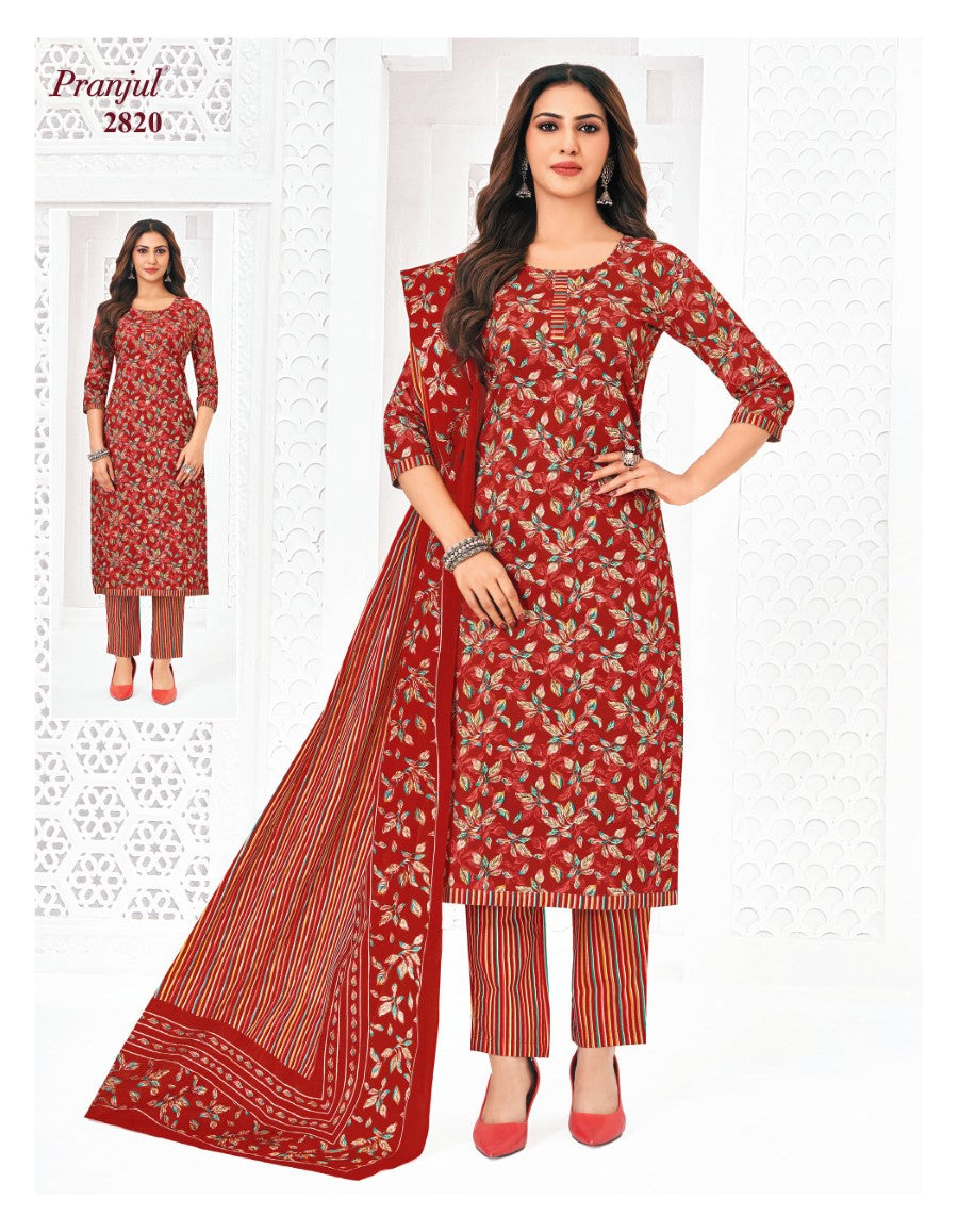 Priyanka Vol 28 Pranjul Cotton Dress Material Wholesaler Gujarat