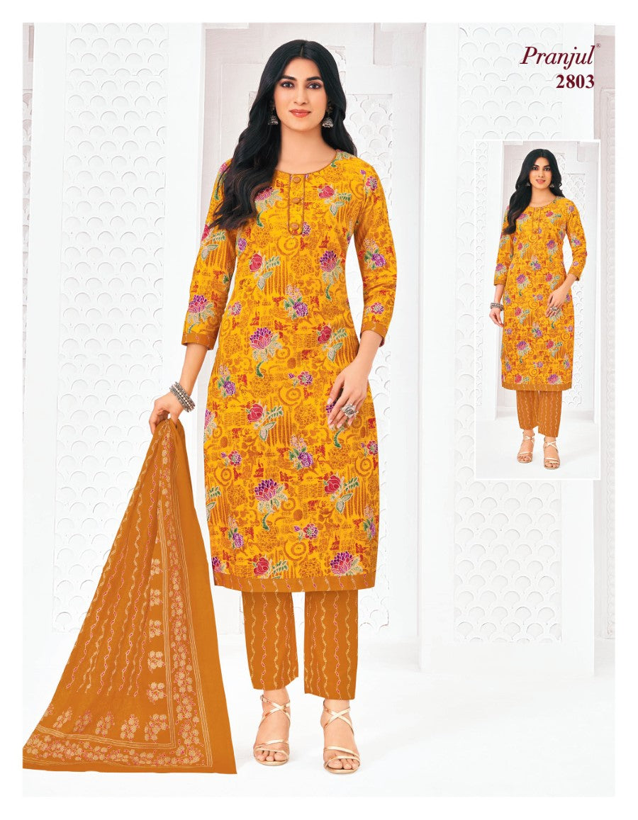 Priyanka Vol 28 Pranjul Cotton Dress Material Wholesaler Gujarat