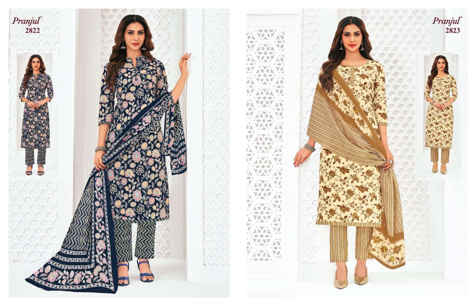 Priyanka Vol 28 Pranjul Readymade Cotton Pant Suits Exporter