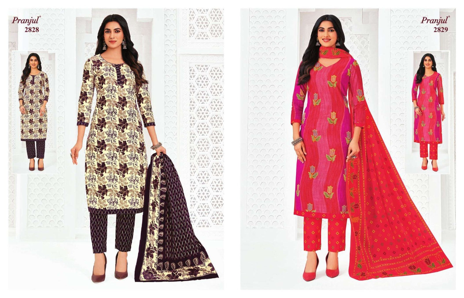 Priyanka Vol 28 Pranjul Readymade Cotton Pant Suits Exporter