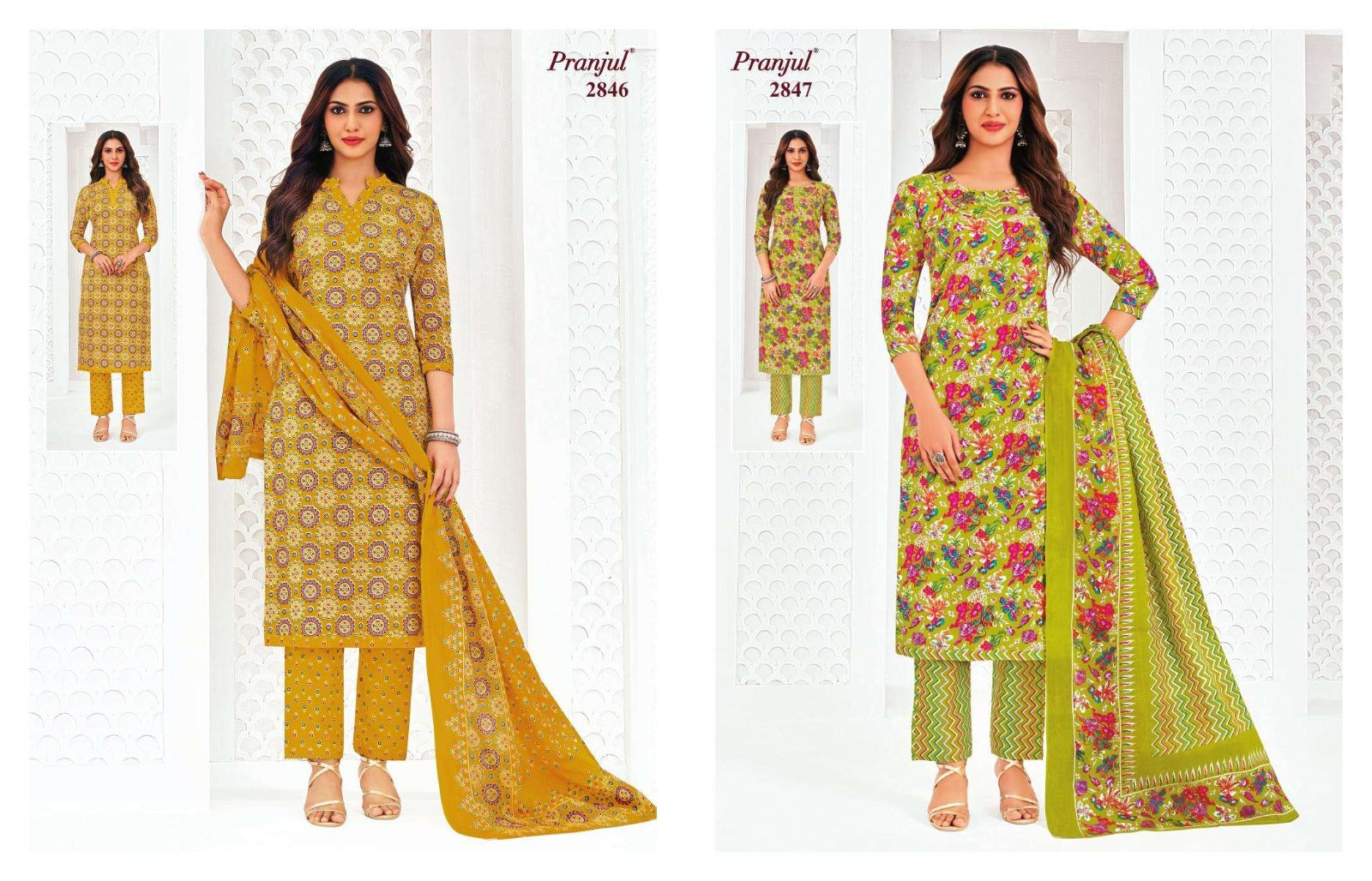 Priyanka Vol 28 Pranjul Readymade Cotton Pant Suits Exporter