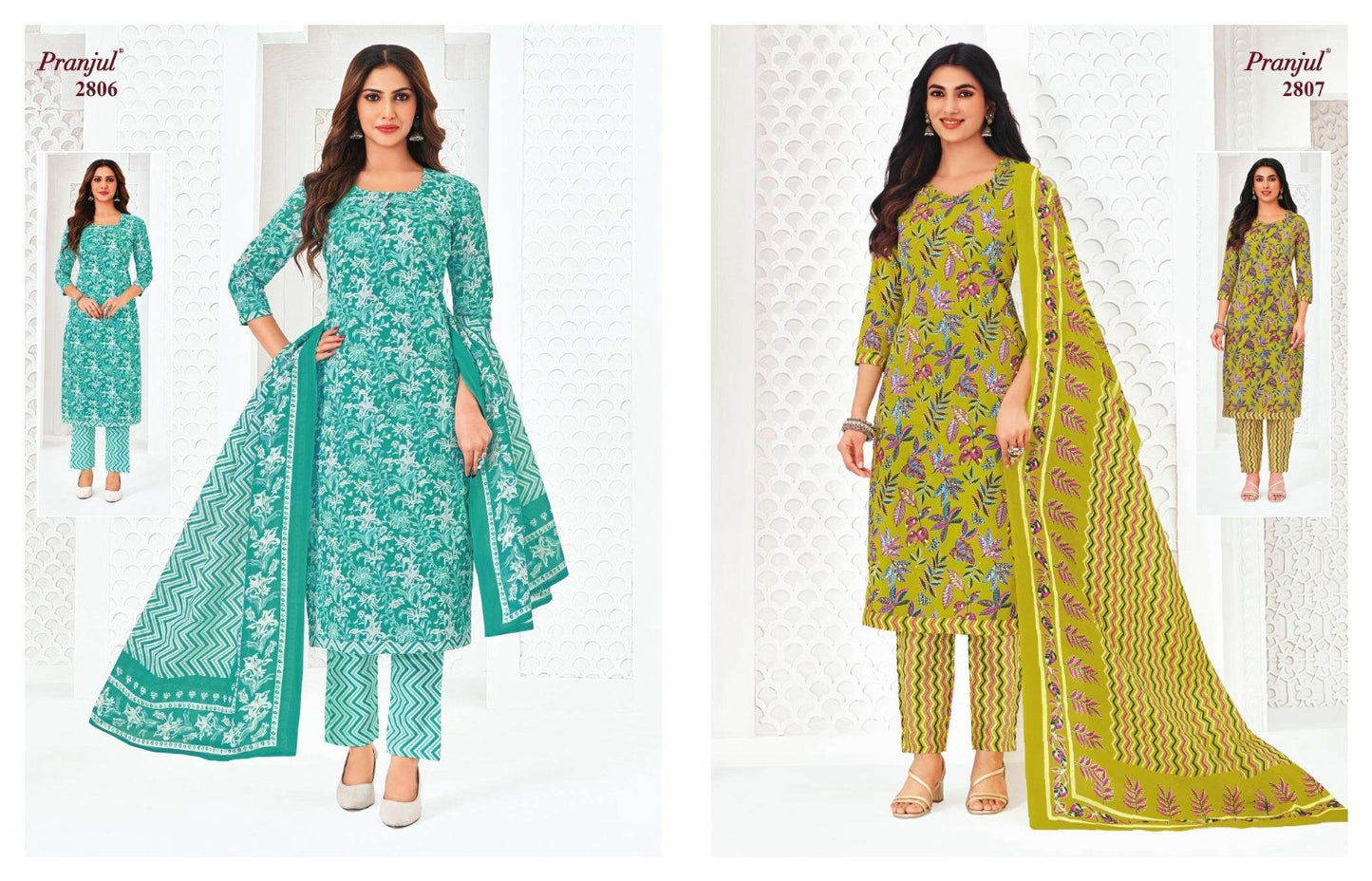 Priyanka Vol 28 Pranjul Readymade Cotton Pant Suits Exporter