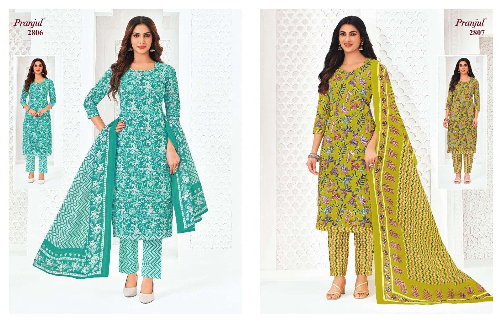 Priyanka Vol 28 Pranjul Readymade Cotton Pant Suits Exporter