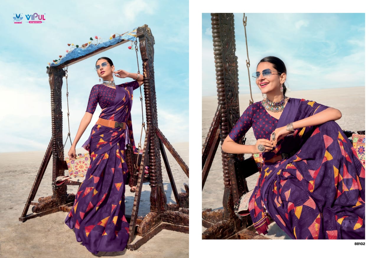 Priyanka Vol 2 Vipul Georgette Sarees Manufacturer Ahmedabad