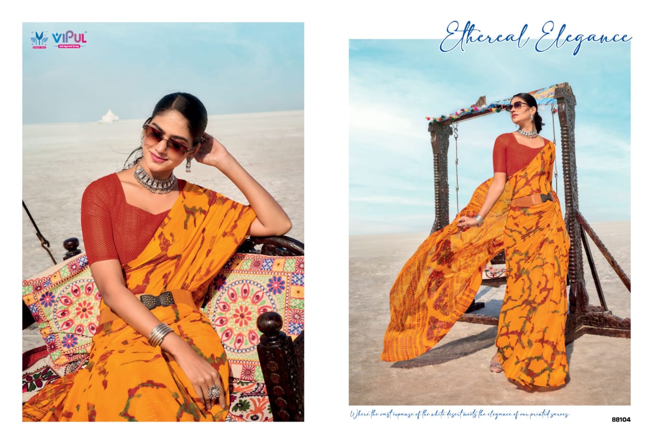 Priyanka Vol 2 Vipul Georgette Sarees Manufacturer Ahmedabad