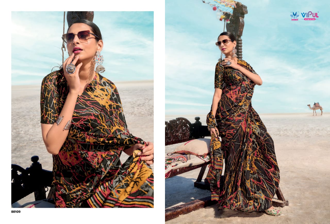 Priyanka Vol 2 Vipul Georgette Sarees Manufacturer Ahmedabad