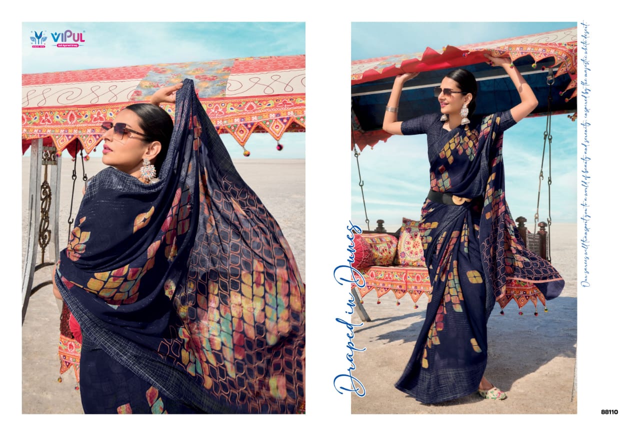 Priyanka Vol 2 Vipul Georgette Sarees Manufacturer Ahmedabad