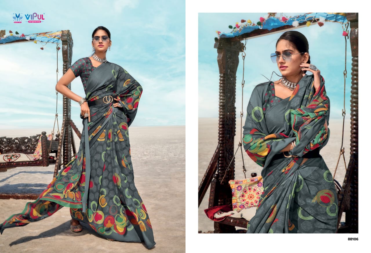 Priyanka Vol 2 Vipul Georgette Sarees Manufacturer Ahmedabad