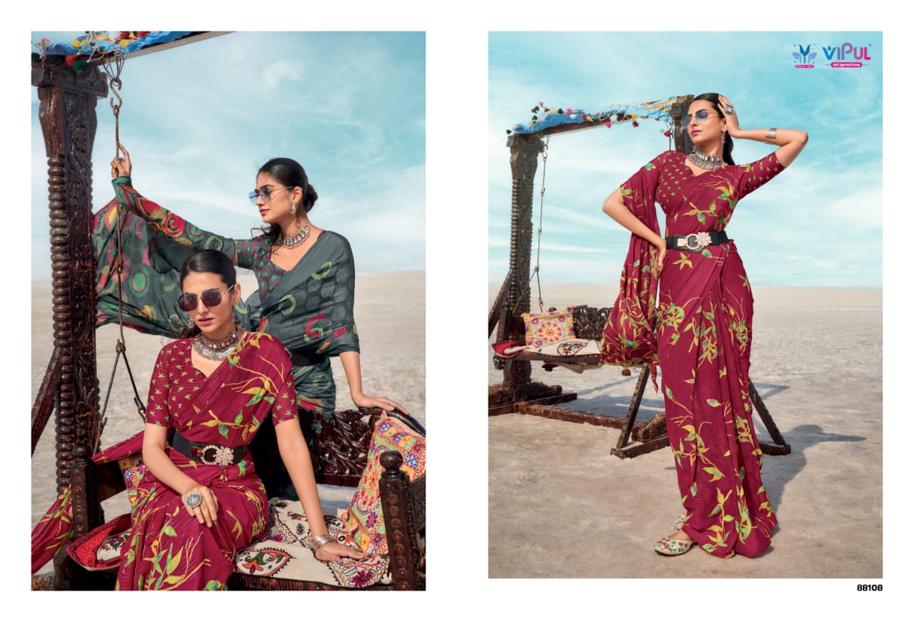 Priyanka Vol 2 Vipul Georgette Sarees Manufacturer Ahmedabad