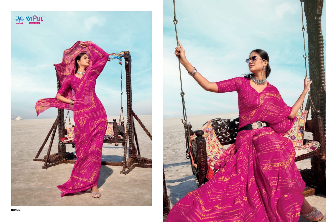 Priyanka Vol 2 Vipul Georgette Sarees Manufacturer Ahmedabad
