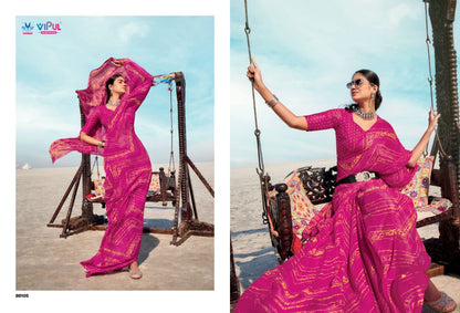 Priyanka Vol 2 Vipul Georgette Sarees Manufacturer Ahmedabad