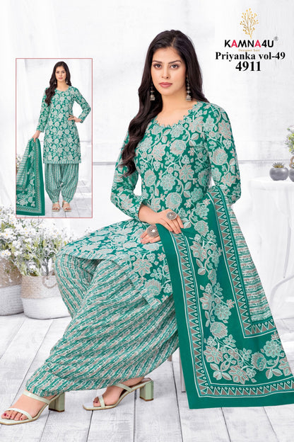 Priyanka Vol 49 Kamna4U Readymade Cotton Patiyala Suits Manufacturer Ahmedabad